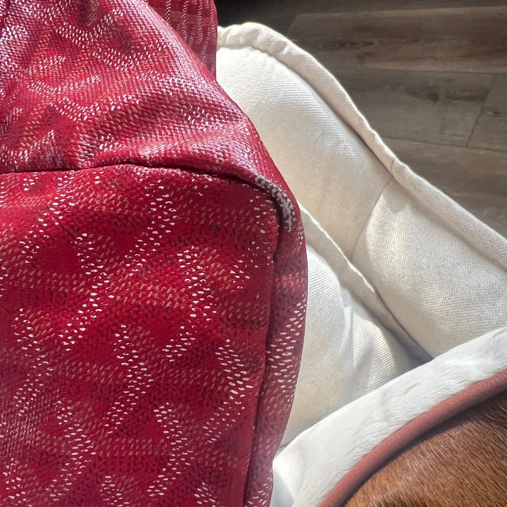 Goyard Large Tote Red Designer Tote Bag - Picture 9 of 16